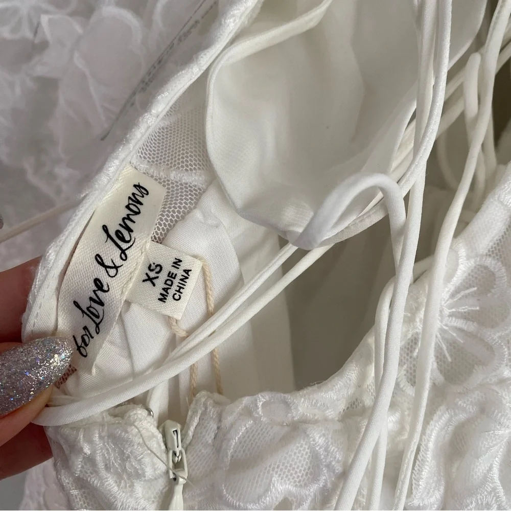 For Love and Lemons | White Leighton Mini Dress - Picture 12 of 12